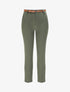 Pantalon droit uni à taille haute - Kaki - 4