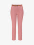 Pantalon droit uni à taille haute - Rose - 4