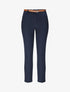 Pantalon droit uni à taille haute - Marine - 4