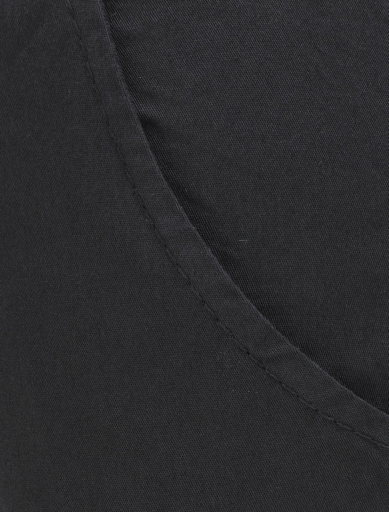 Pantalon droit taille haute froncée - Noir - 3