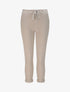 Pantalon droit taille haute froncée - Beige - 4