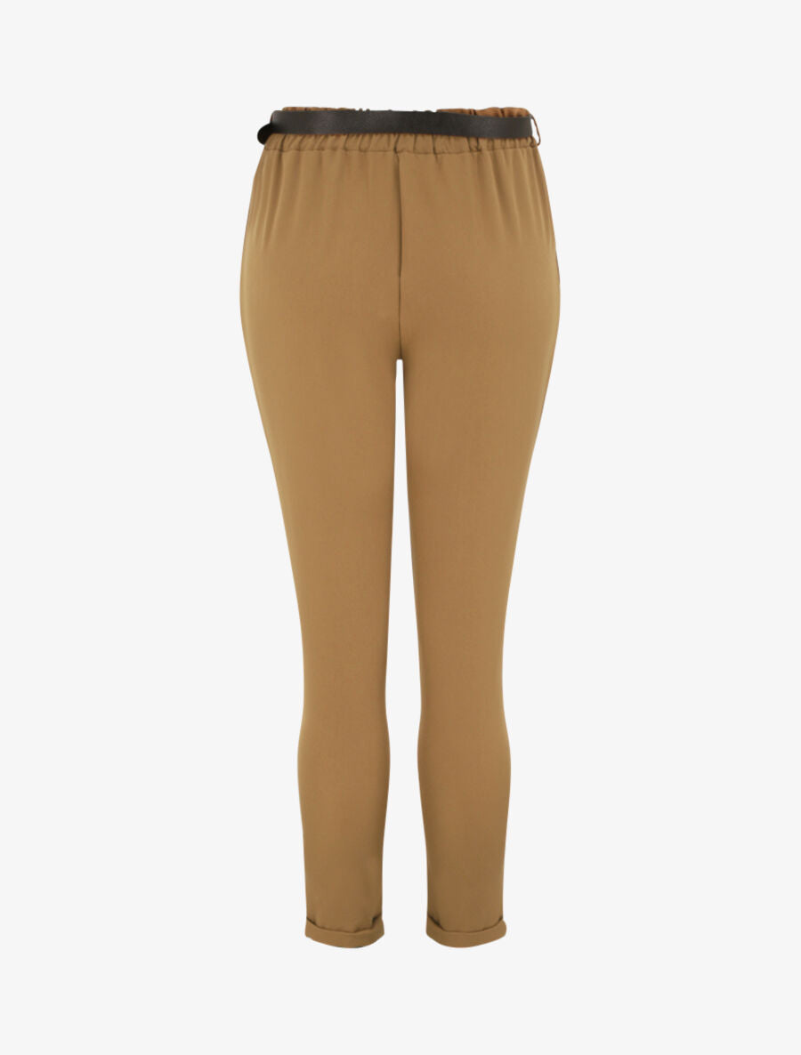 Pantalon 7/8 à pince - Camel - 2
