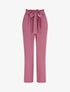 Pantalon fluide paper bag coupe droite - Mauve - 5