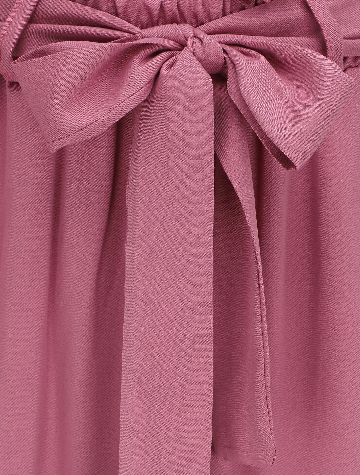 Pantalon fluide paper bag coupe droite - Mauve - 3