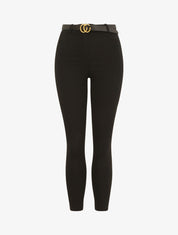 Pantalon slim uni à taille haute - Noir - 4