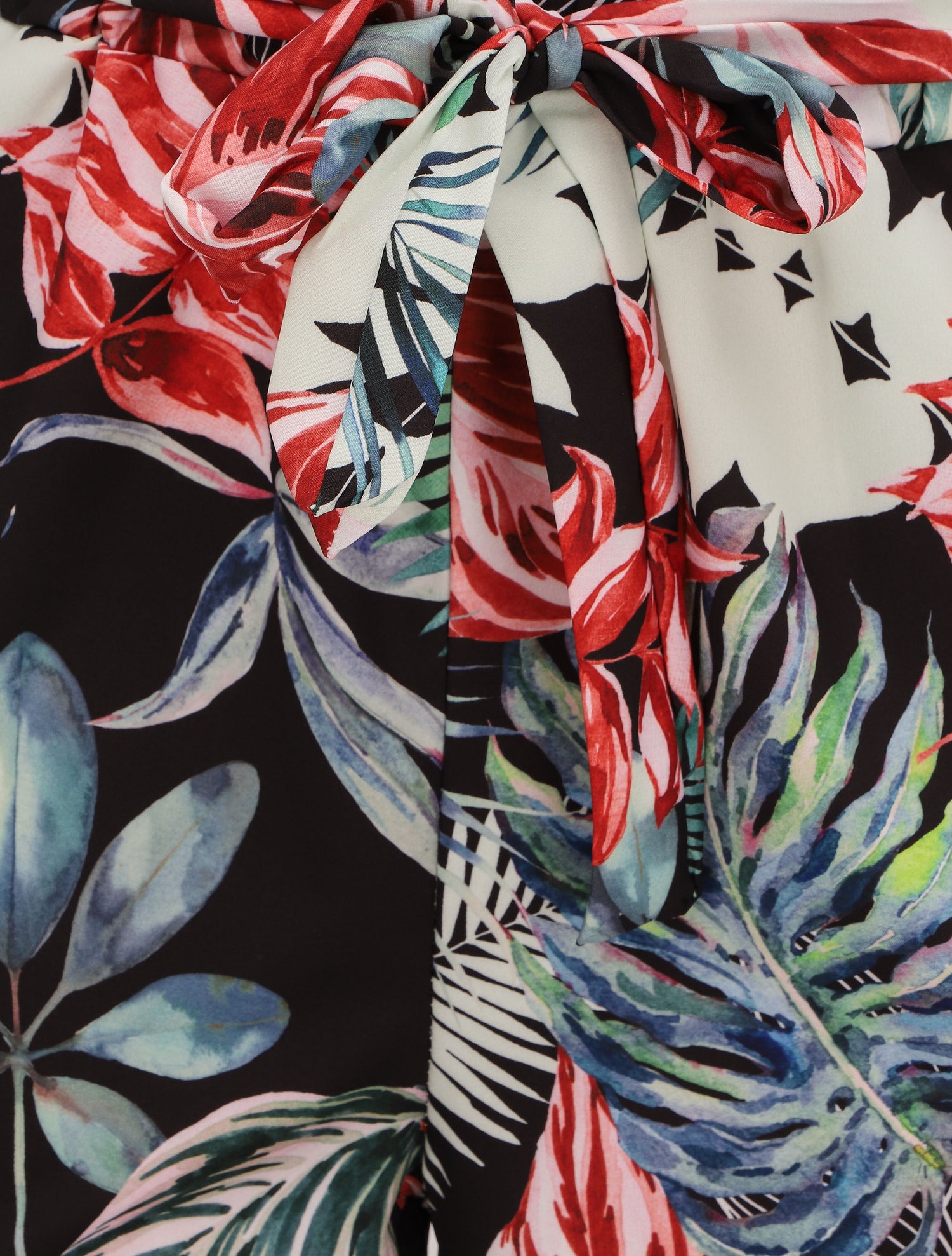 Short imprimé tropical à revers - Noir - 3