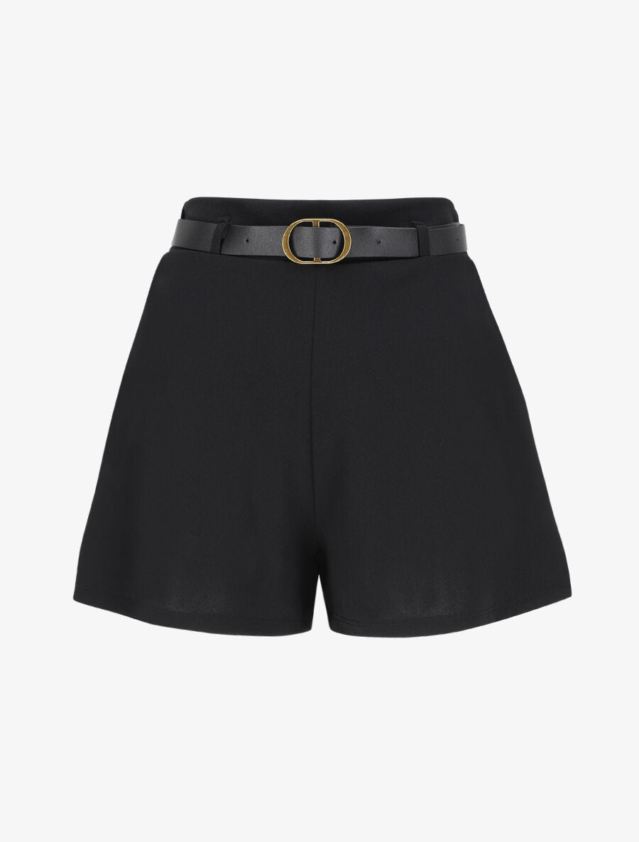 Short fluide évasé - Noir - 4