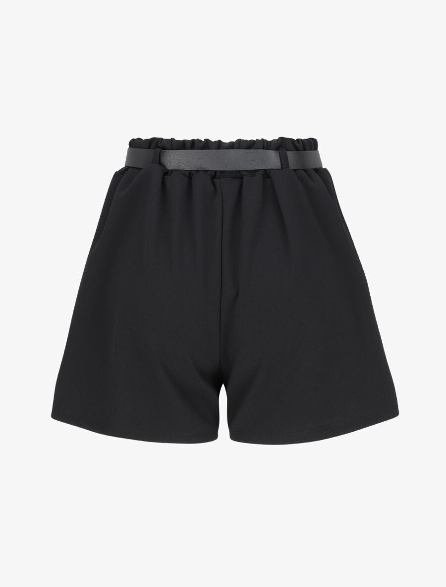 Short fluide évasé - Noir - 2