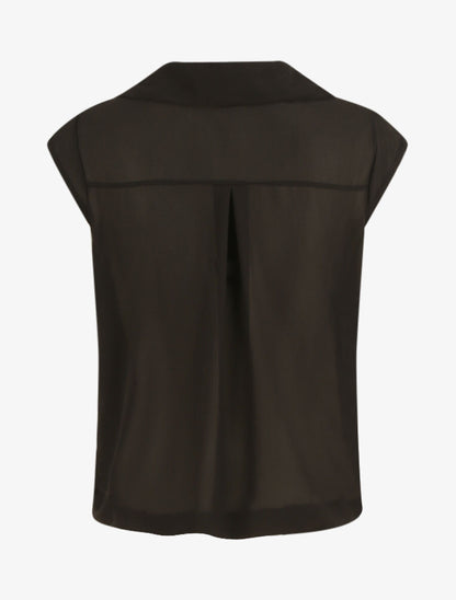 Top uni à bas élastiqué - Noir - 2