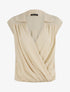 Top uni à bas élastiqué - Beige - 4