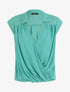 Top uni à bas élastiqué - Vert d&
