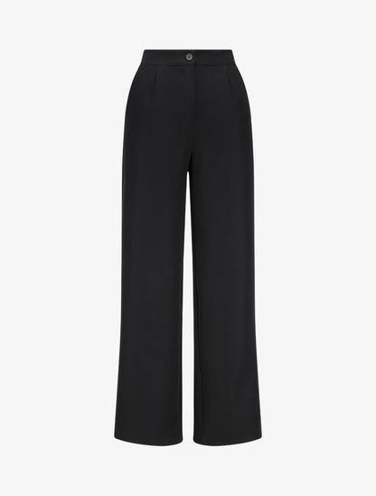 Pantalon ample coupe droite - Noir - 1