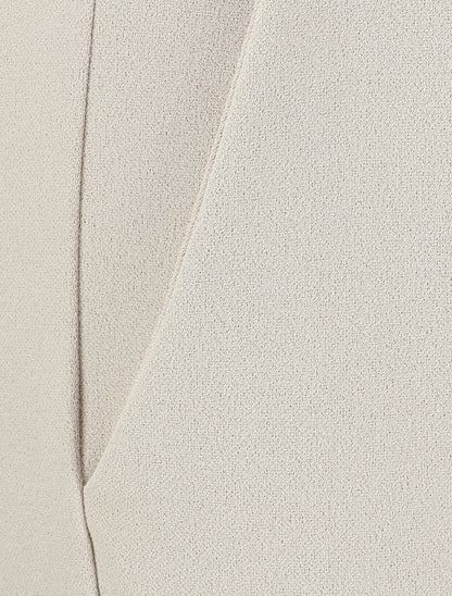 Pantalon droit à taille élastiquée - Beige - 3