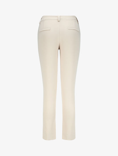 Pantalon droit à bords fendus - Beige - 2
