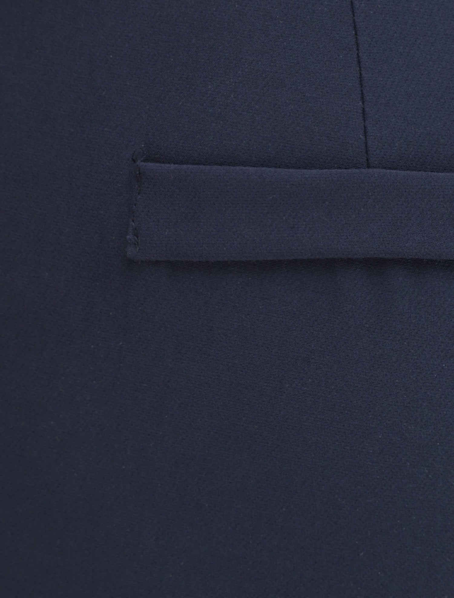 Pantalon droit à bords fendus - Marine - 3