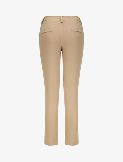 Pantalon droit à bords fendus - Camel - 2