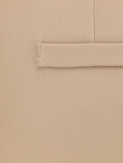Pantalon droit à bords fendus - Camel - 3