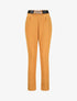 Pantalon uni à ceinture stylisée - Jaune moutarde - 4