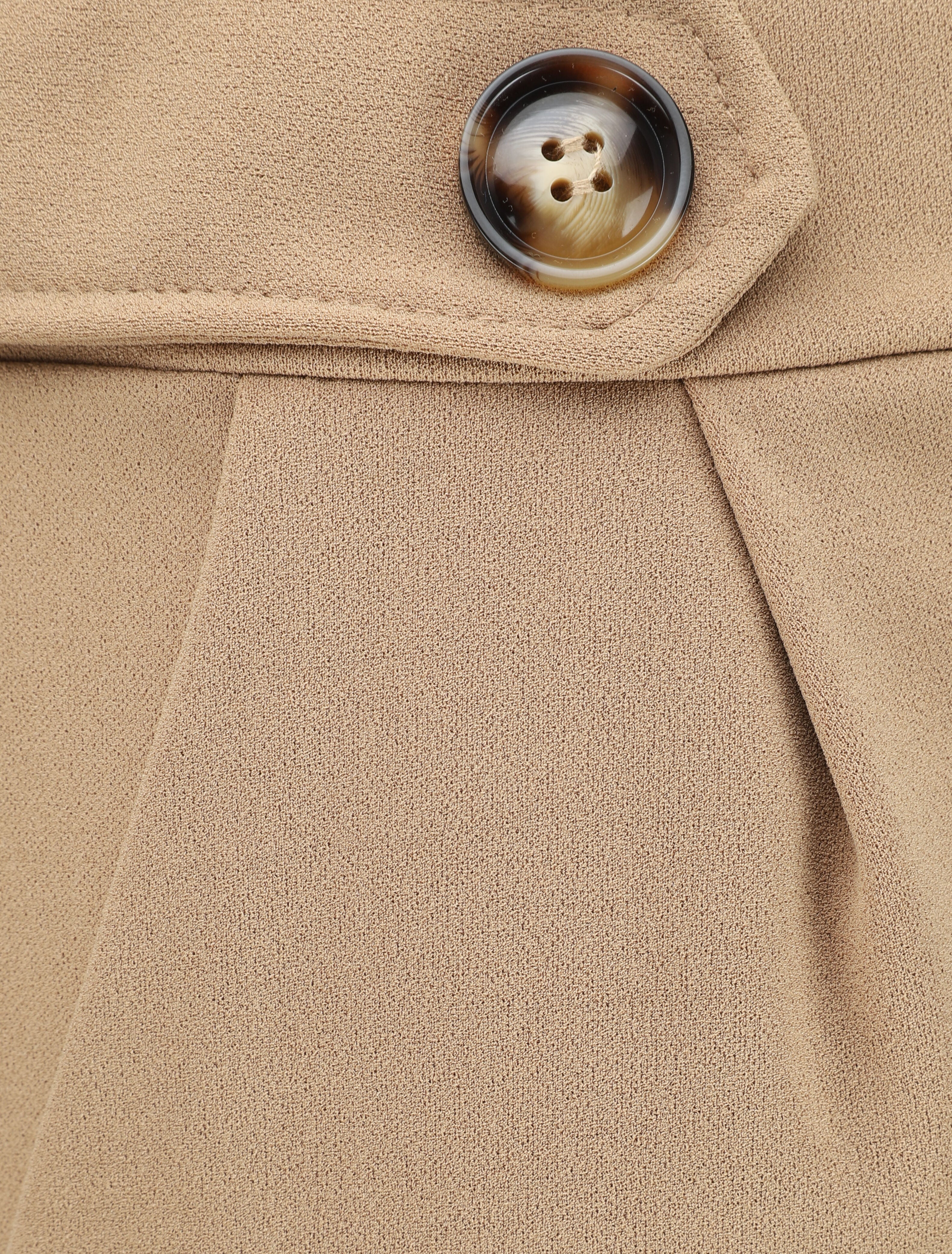 Pantalon ample à taille élastiquée - Camel - 3