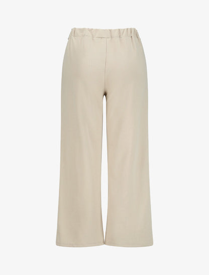 Pantalon ample à taille élastiquée - Beige - 2