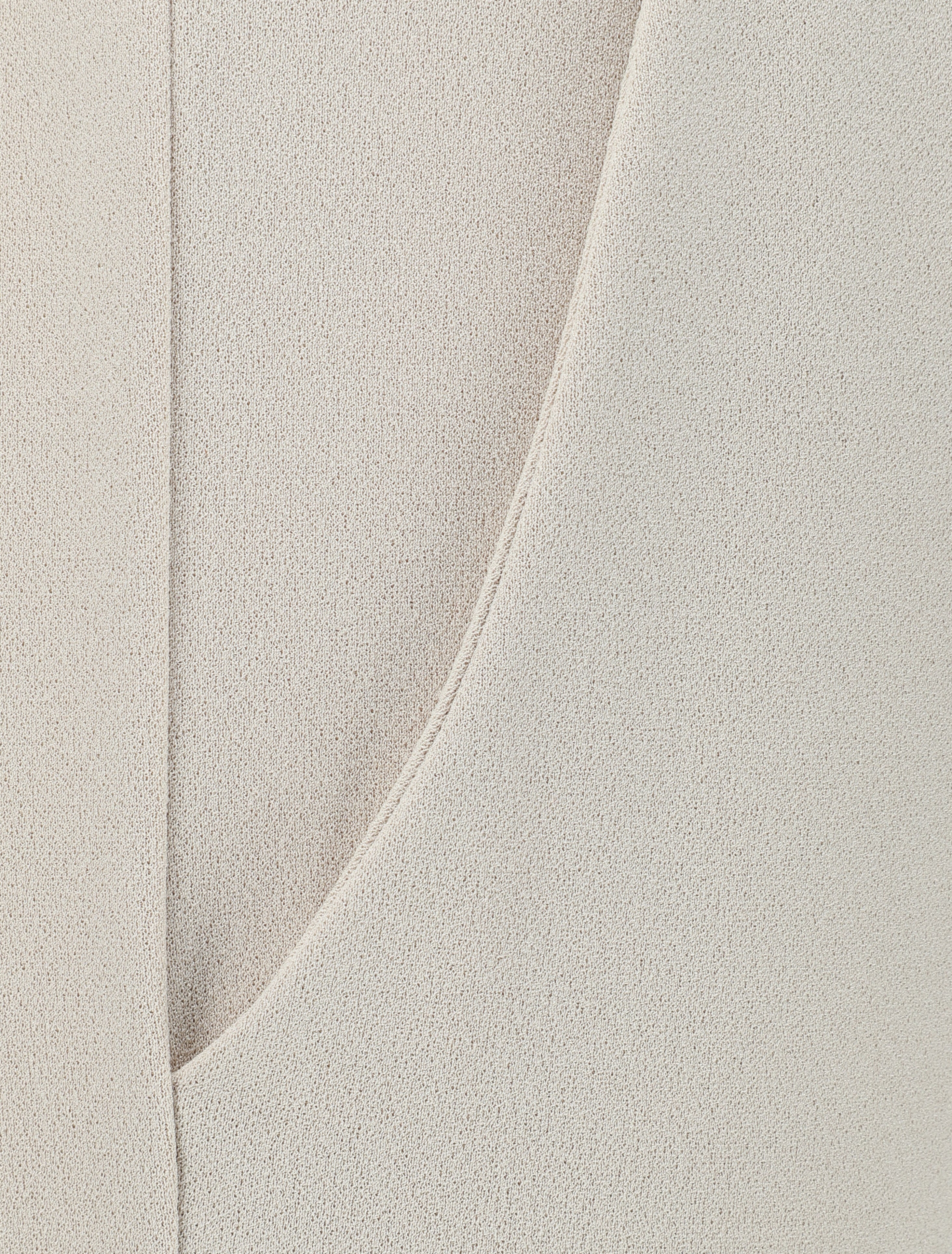 Pantalon à taille élastiquée et liens à nouer - Beige - 3
