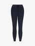 Pantalon à taille élastiquée et liens à nouer - Marine - 1