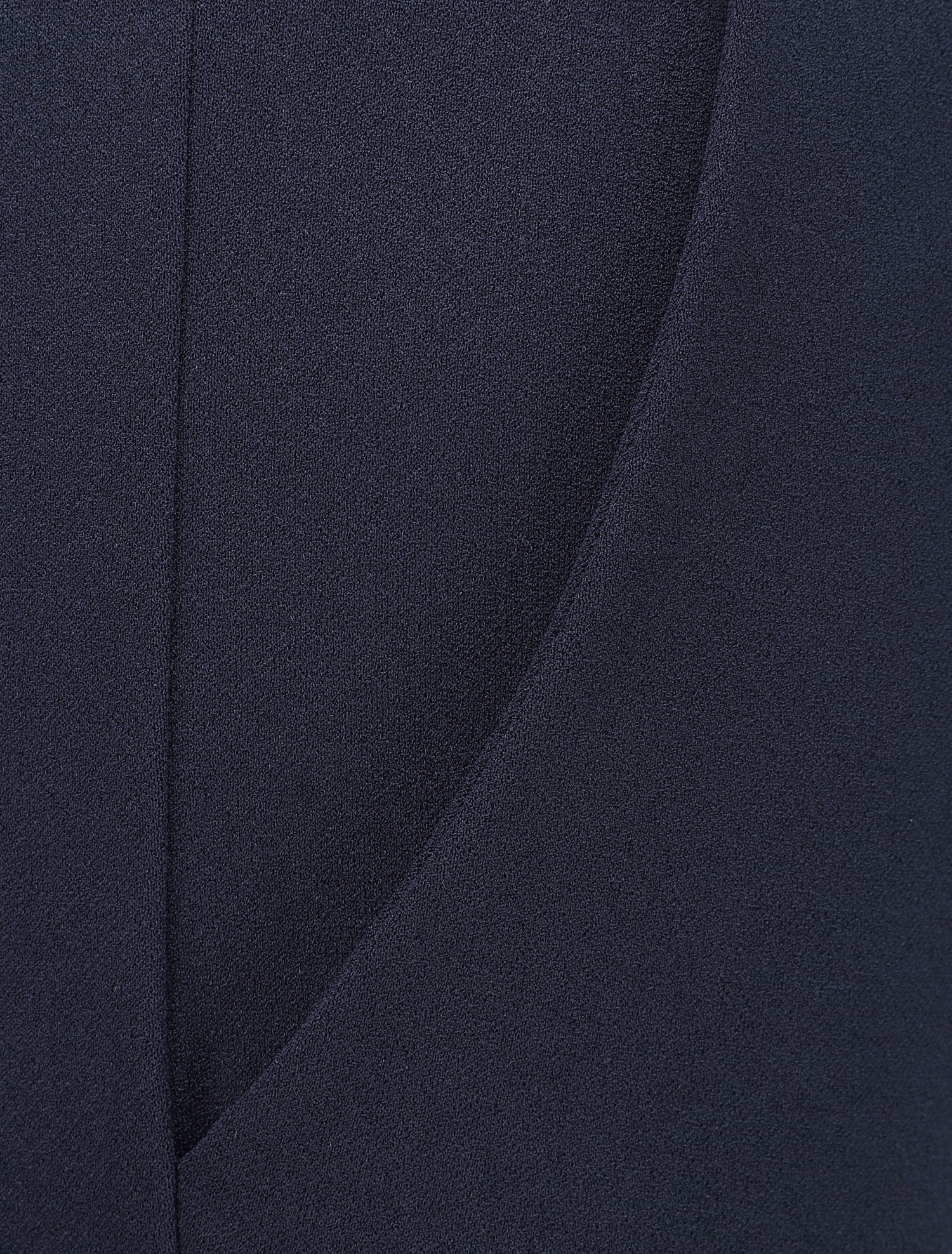 Pantalon à taille élastiquée et liens à nouer - Marine - 3