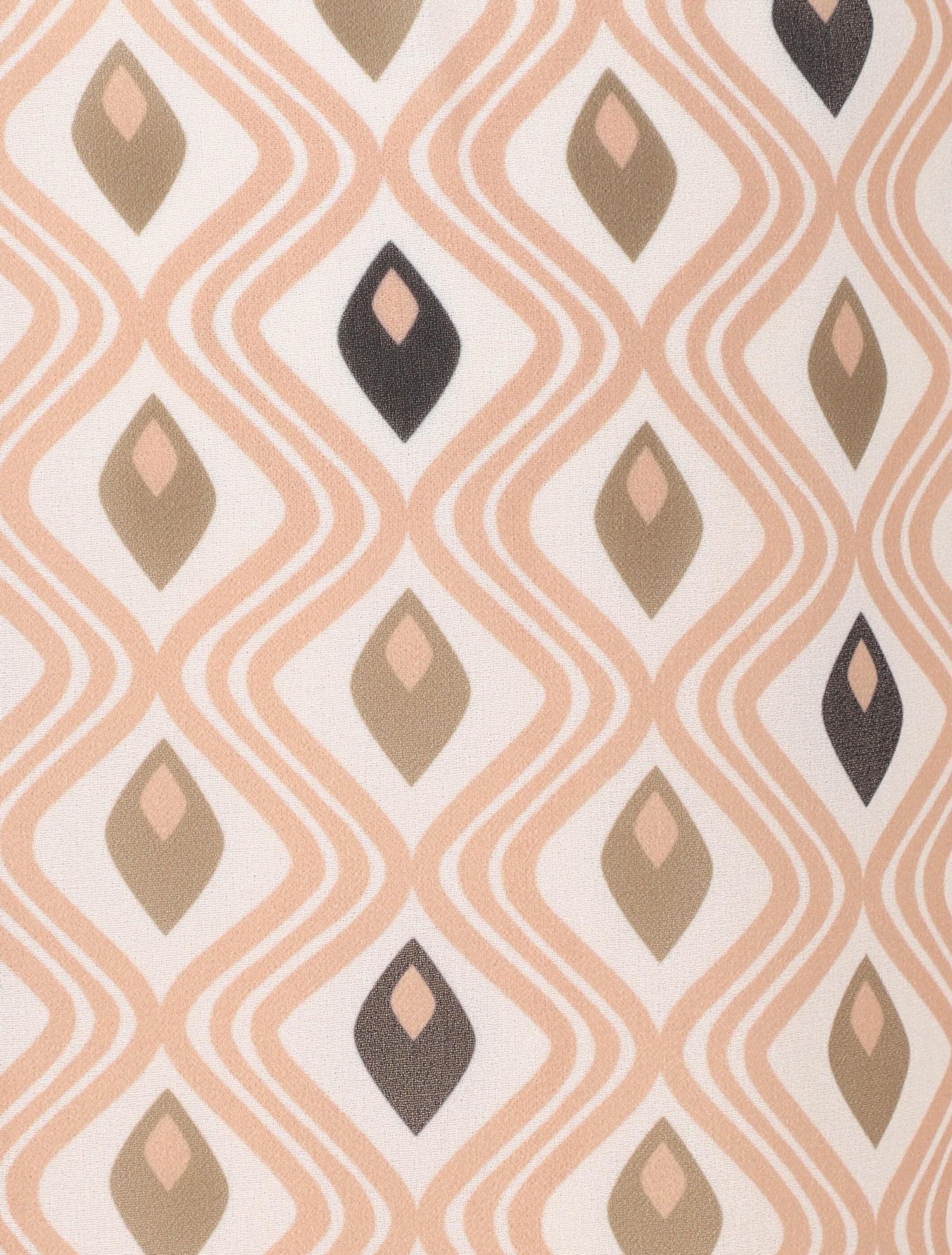 Jupe longue en voile imprimé géométrique stylisé - Beige - 3