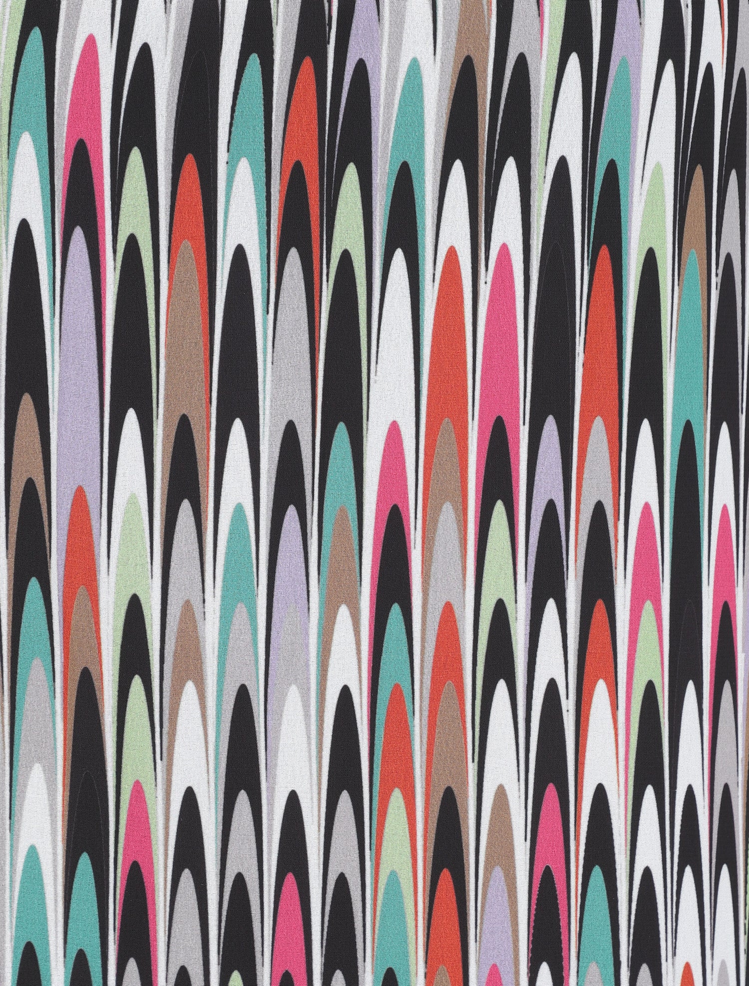 Jupe longue à imprimé rétro et ceinture irisée - Noir - 3