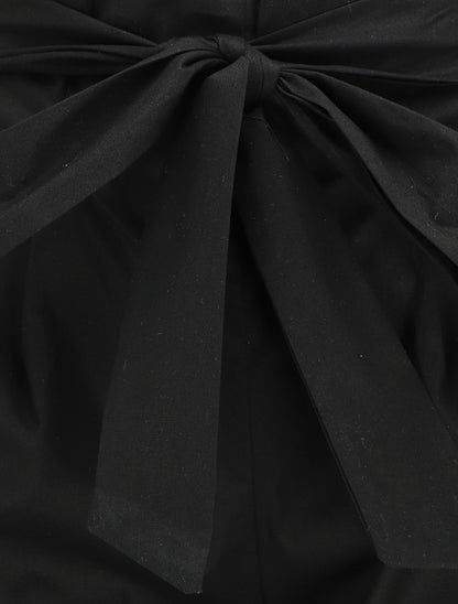 Short taille haute évasé à ourlet - Noir - 3