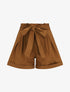 Short taille haute évasé à ourlet - Camel - 4