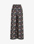 Pantalon satiné imprimé cachemire - Noir - 4