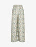 Pantalon satiné imprimé cachemire - Beige - 4