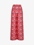 Pantalon satiné imprimé cachemire - Fushia - 1