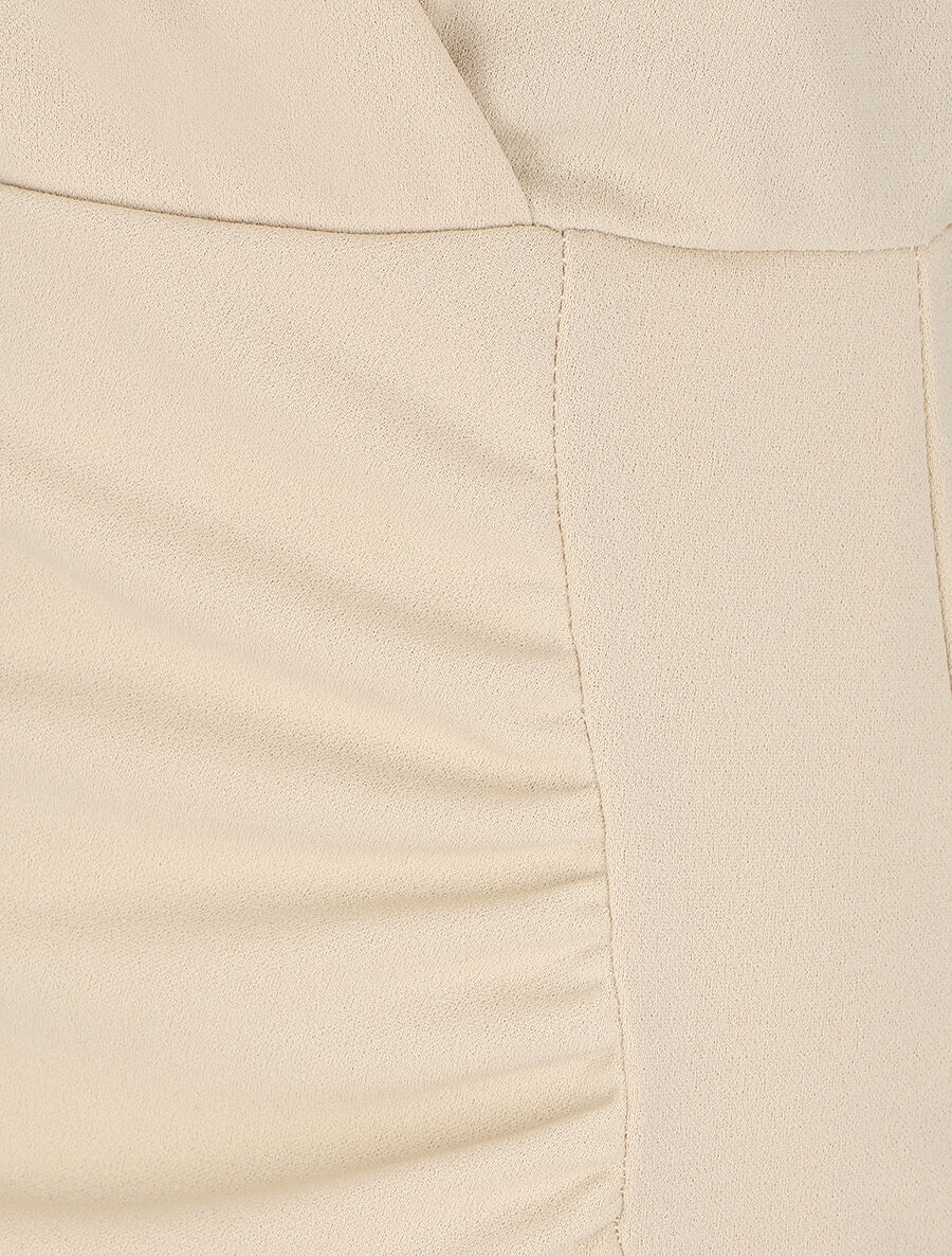 Robe drapée sans manches - Beige - 3