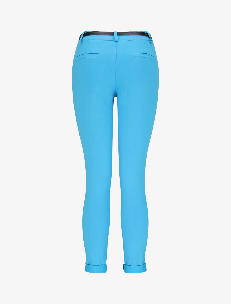 Pantalon droit uni - Bleu turquoise - 2