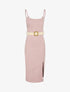 Robe mi-longue fendue - Rose - 1
