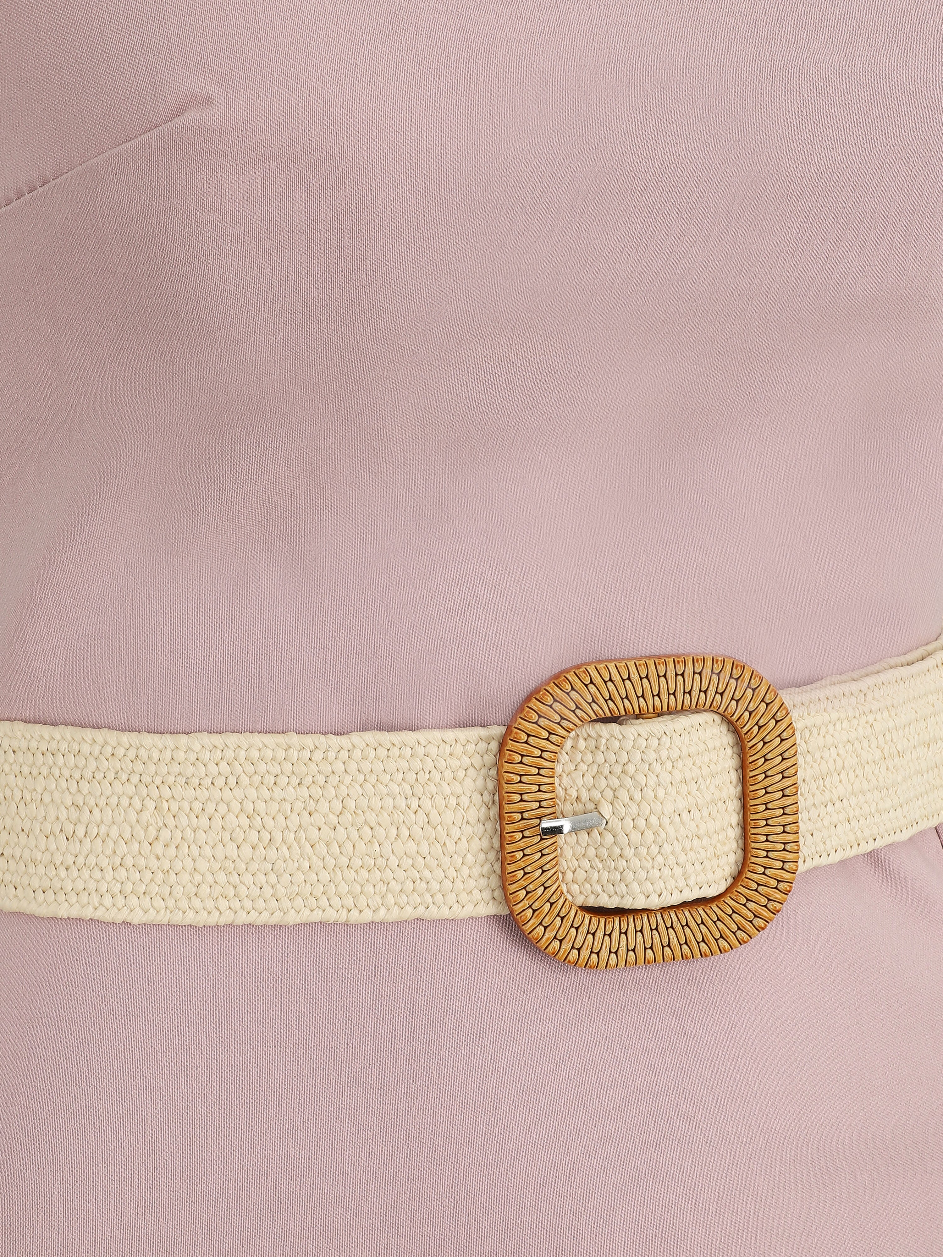 Robe mi-longue fendue - Rose - 3