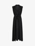 Robe longue à épaulettes effet lin - Noir - 5
