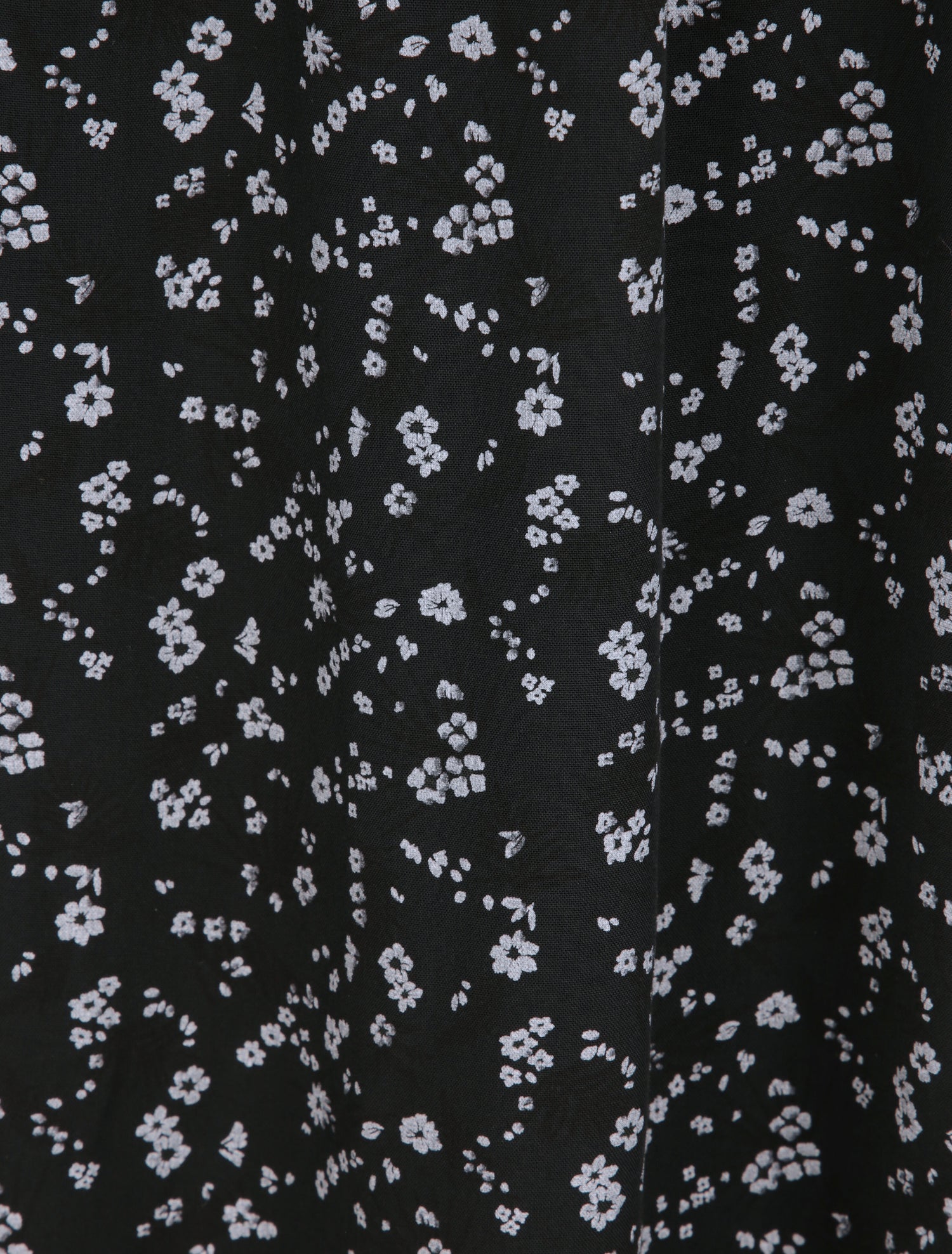 Robe longue empire à bretelles imprimé fleurs des champs - Noir - 5