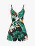 Combishort à imprimé tropical - Noir - 4