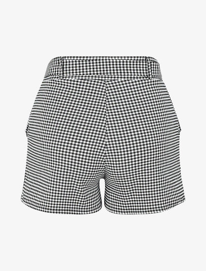 Short à imprimé vichy - Noir - 2