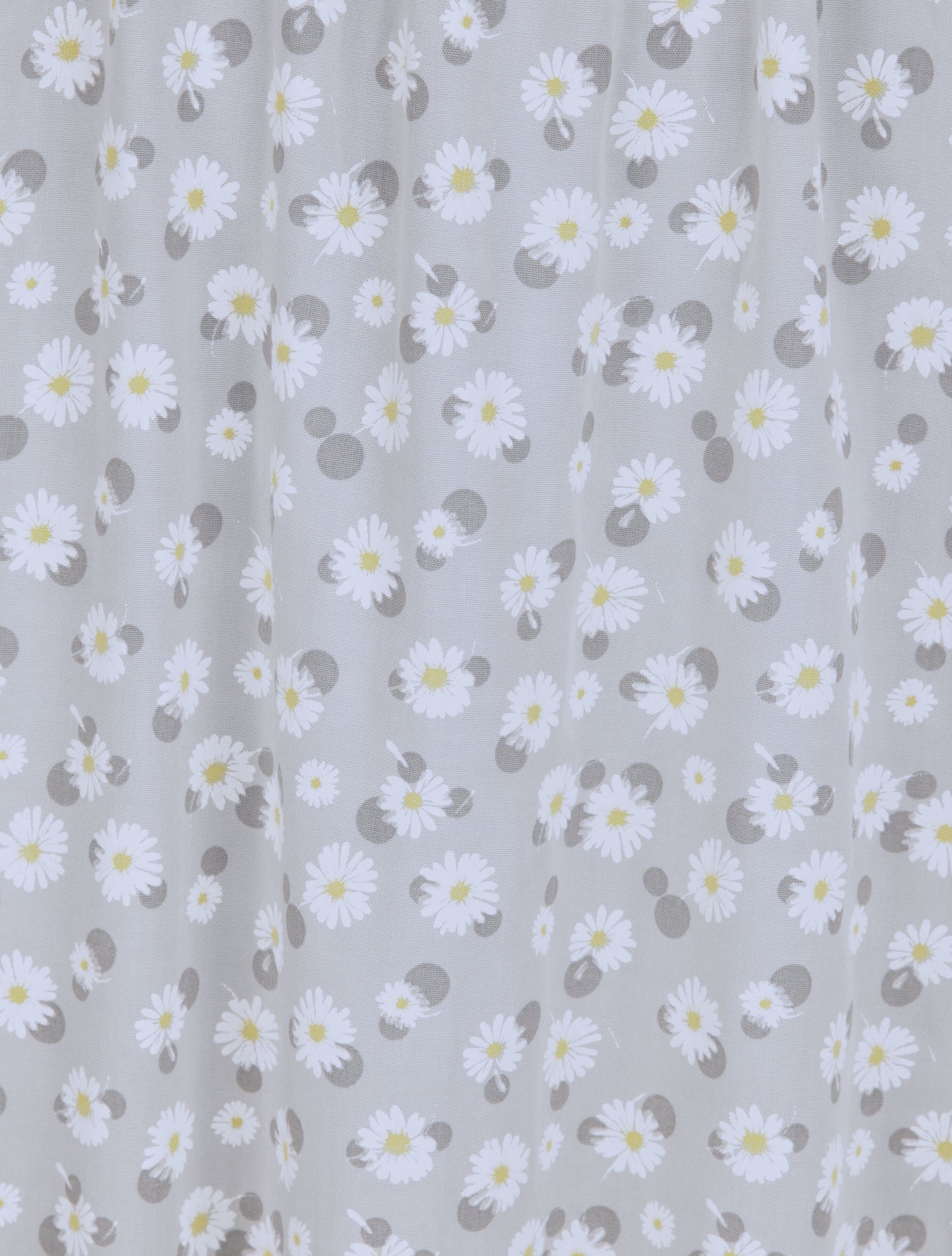 Robe longue empire à bretelles imprimé marguerites - Gris clair - 3