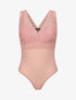 Body uni en dentelle - Rose - 4