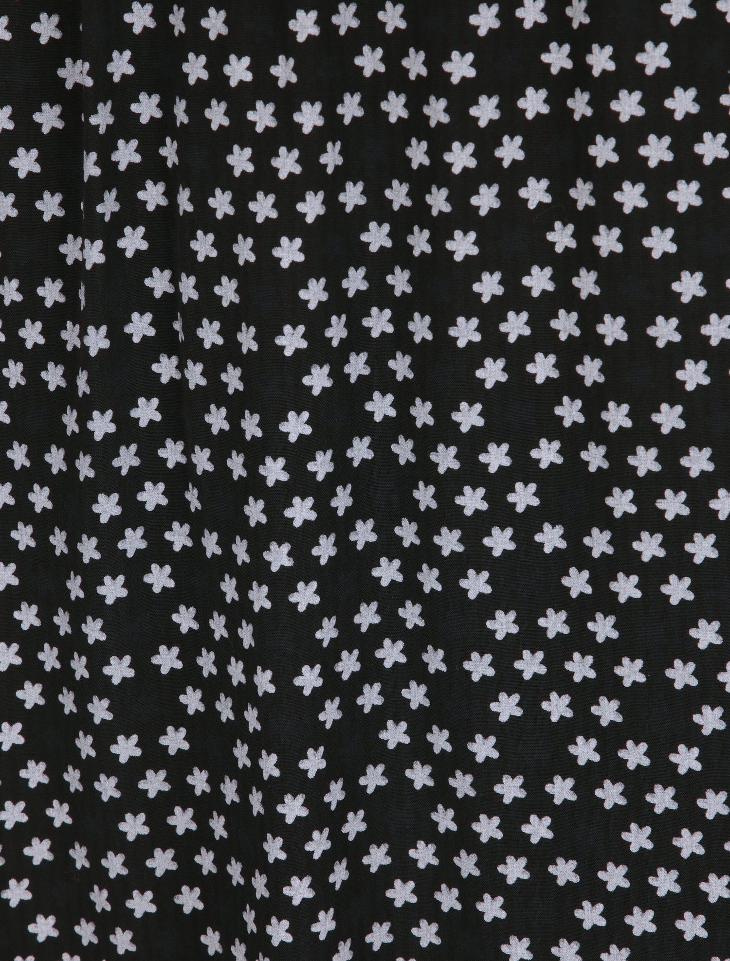 Robe empire mi-longue imprimé floral - Noir - 4