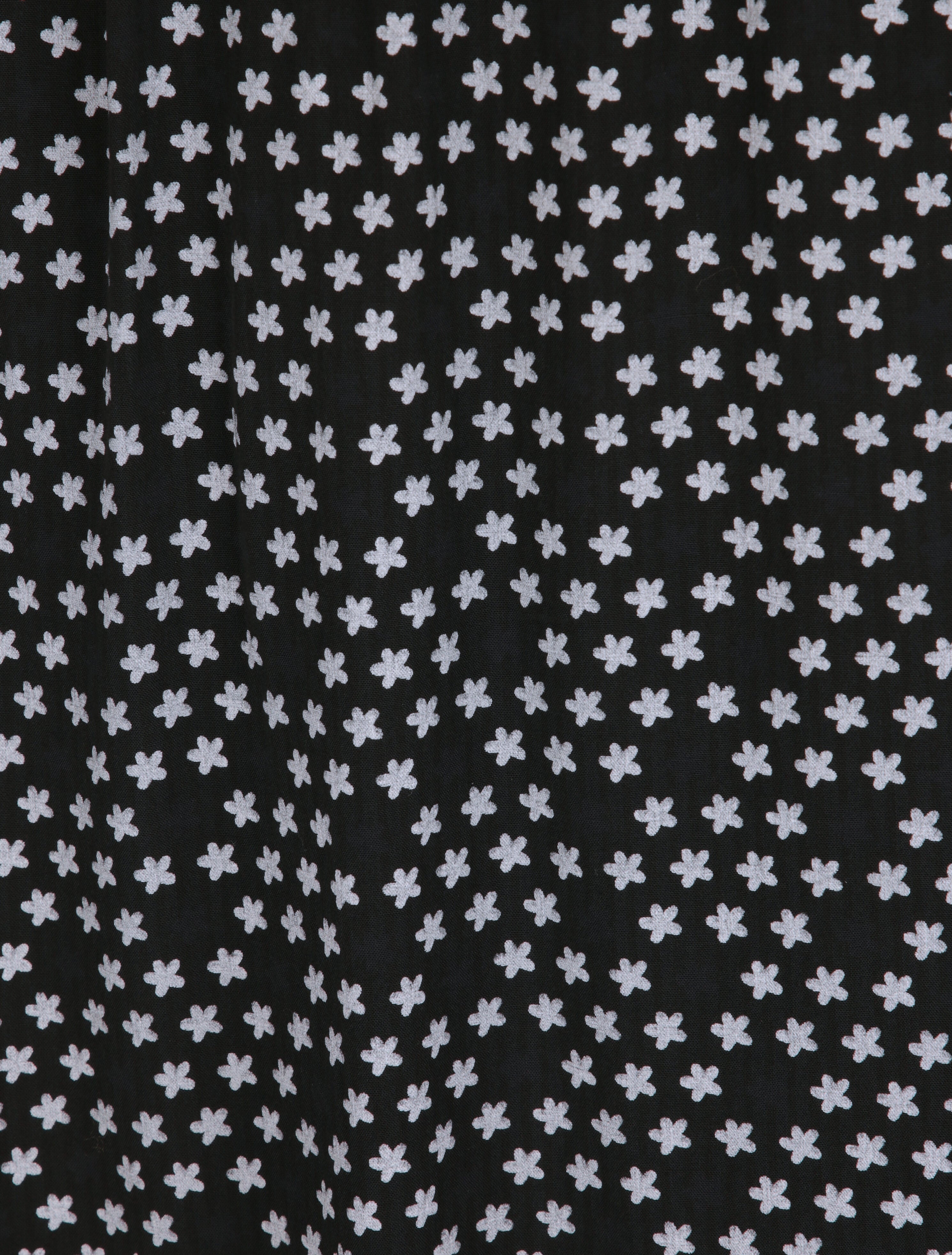 Robe empire mi-longue imprimé floral - Noir - 4