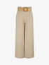 Pantalon ample à taille élastiquée - Beige - 5