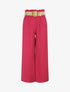 Pantalon ample à taille élastiquée - Fushia - 1