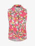 Blouse sans manches à liens à nouer - Fushia - 1
