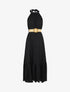 Robe longue unie dos nu - Noir - 1